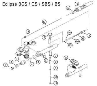 Iwata Eclipse CS Spare Parts Guide